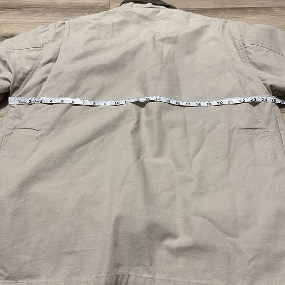 Vintage‎ Canvas Jacket Men's Large Blanket Lined Corduroy Collar Brown - Picture 6 of 8